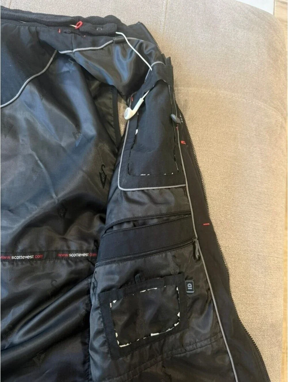 SCOTTeVEST Mens L Travel Vest Black 22 Pockets TEC NWT